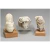 Image 1 : Group of Three Indian Sandstone Heads of Deities 12th-15th Century Two depicting a Raja,...