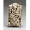 Image 1 : Indian Gray Sandstone Stele of Vishnu with Consorts 12th-13th Century Height: 15-1/4 in...