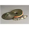 Image 1 : Three Pairs of Indian Bell Metal Cymbals 19th-20th Century Diameter of largest pair: 11-1/4...