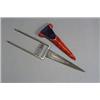 Image 1 : Indian Niello Steel Push Dagger (Katar) 19th Century In a red velvet scabbard. Length: 1...