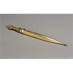 Property from the Baltimore Museum of Art Caucasian Gold Inlaid Iron Dagger (Kindjal)<...