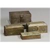 Image 1 : Group of Four Ottoman Brass and Steel Boxes 18th-19th Century Consisting of three brass, on...