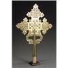 Image 1 : Property from the Estate of Stephen G. Glazer Coptic Pierced Brass Standard Finial ...