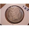 Image 2 : 1935 VENEZUELA  SILVER 2 BOLIVARS