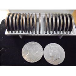 20-IKE DOLLARS VARIOUS DATES 1971-1978 IN CASE AS SHOWN