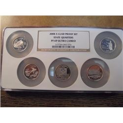 2008-S US 50 STATE QUARTERS PROOF SET NGC PF69 ULTRA CAMEO, MULTI COIN HOLDER