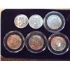 Image 1 : 6 ASSORTED 40% SILVER JOHN F. KENNEDY HALVES UNC'S