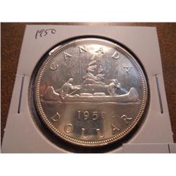 1950 CANADA SILVER DOLLAR UNC