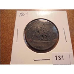 1854 BANK OF UPPER CANADA  HALF PENNY TOKEN