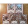 Image 1 : ALL 5-2003-D US 50 STATE QUARTERS PCGS MS66'S ALABAMA, ARKANSAS, ILLINOIS, MAINE AND MISSOURI