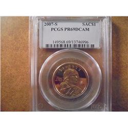 2007-S SACAGAWEA DOLLAR PCGS PR69 DCAM