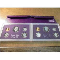 1985 & 1986 US PROOF SETS (WITH BOXES)