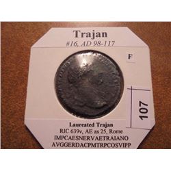 98-117 A.D. TRAJAN ANCIENT COIN FINE