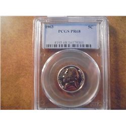1963 JEFFERSON NICKEL PCGS PR68