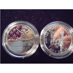 2-1992-S OLYMPIC HALF DOLLARS PROOF