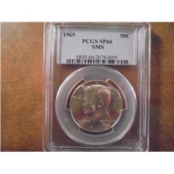 1965 SMS 40% SILVER JOHN F. KENNEDY HALF PCGS SP66