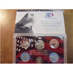 2005 SILVER US 50 STATE QUARTERS PROOF SET WITHBOX