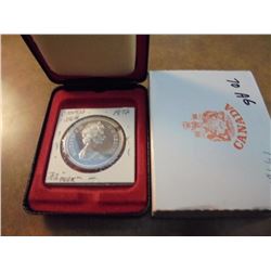 1972 CANADA SILVER DOLLAR PROOF .3750 OZ. ASW ORIGINAL ROYAL CANADIAN MINT PACKAGING WITH COIN IN FL