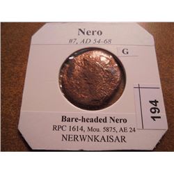 54-68 A.D. NERO ANCIENT COIN