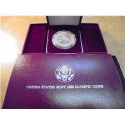 1988-S US OLYMPIC PROOF SILVER DOLLAR ORIGINAL US MINT PACKAGING