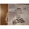 Image 2 : US MINT SEALED $100 BAG OF 2004-P & D KENNEDY HALF DOLLARS