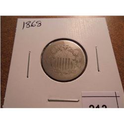 1868 SHIELD NICKEL