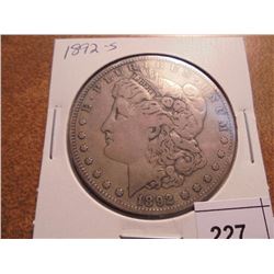 1892-S MORGAN SILVER DOLLAR BETTER DATE COIN