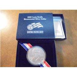 2009-P LOUIS BRAILLE UNC SILVER DOLLAR ORIGINAL US MINT PACKAGING