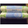 Image 1 : 2 ROLLS OF 2005 P & D WESTWARD JOURNEY NICKELS OCEAN IN VIEW, UNC