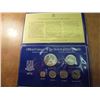 Image 1 : 1974 BRITISH VIRGIN ISLANDS UNC SPECIMEN SET $1 COIN IS STERLING SILVER, ORIGINAL MINT PACKAGING