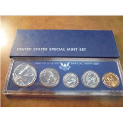 1966 US SPECIAL MINT SET WITH BOX 40% SILVER JOHN F. KENNEDY HALF DOLLAR