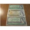 Image 1 : 1954,67 & 73 CANADA $1 BILLS