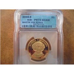 2008-S VAN BUREN DOLLAR ICG PR70 DCAM