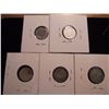 Image 2 : 1900,16,21,35 & 42 GREAT BRITAIN SILVER 3 PENCE