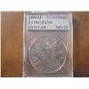 Image 1 : 1989-D CONGRESS SILVER DOLLAR UNC ACG SLAB