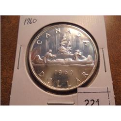 1960 CANADA SILVER DOLLAR UNC