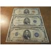 Image 1 : LOT OF 3 US $5 CURRENCY SEE DESCRIPTION 1934-A & 1953-A SILVER CERTIFICATES BLUE SEALS AND 1963 US N