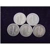 Image 2 : 5 ASSORTED MERCURY DIMES