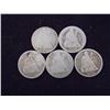 Image 1 : 5 ASSORTED 1870'S SEATED LIBERTY DIMES