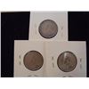 Image 2 : 1912,14 & 19 CANADA SILVER 25 CENTS