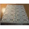 Image 1 : 10 CRISP UNC 1967 MEXICAN PESOS CONSECUTIVE SERIAL NUMBERS C334221-C334330