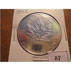 2013 CANADA $5 SILVER MAPLE LEAF (PF LIKE)