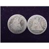 Image 1 : 1857-O & 1876 SEATED LIBERTY QUARTERS