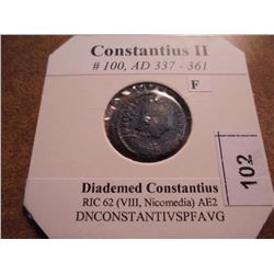 337-361 A.D. CONSTANTIUS II ANCIENT COIN (FINE)