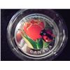 Image 2 : 2011 CANADA $20 SILVER TULIP WITH LADYBUG COIN SELLS ON EBAY FOR UP TO A $1000.00, ORIGINAL ROYAL CA