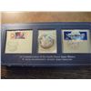 Image 1 : 1975 STERLING SILVER PF MEDAL IN COMMEMORATION OF THE APOLLO-SOYUZ SPACE MISSION WITH STAMPS,  RUSSI