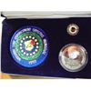 Image 2 : 1997 NATIONAL LAW ENFORCEMENT INSIGNIA SET CONTAINS: PROOF SILVER DOLLAR, LAPEL PIN AND PATCH, ORIGI