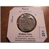 Image 1 : SILVER 54-68 A.D. NERO ANCIENT COIN WITH VIRDIGRIS