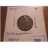 Image 1 : 1874 INDIAN HEAD CENT (SEMI-KEY) (FINE)