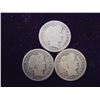 Image 1 : 1909,1911-D & 1914 BARBER DIMES